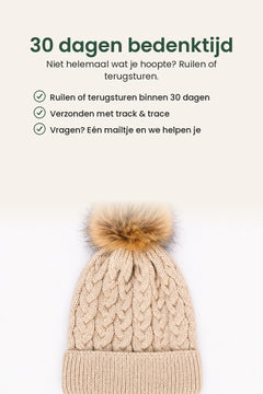 [nl] Gebreide muts met pompon – 30 dagen bedenktijd