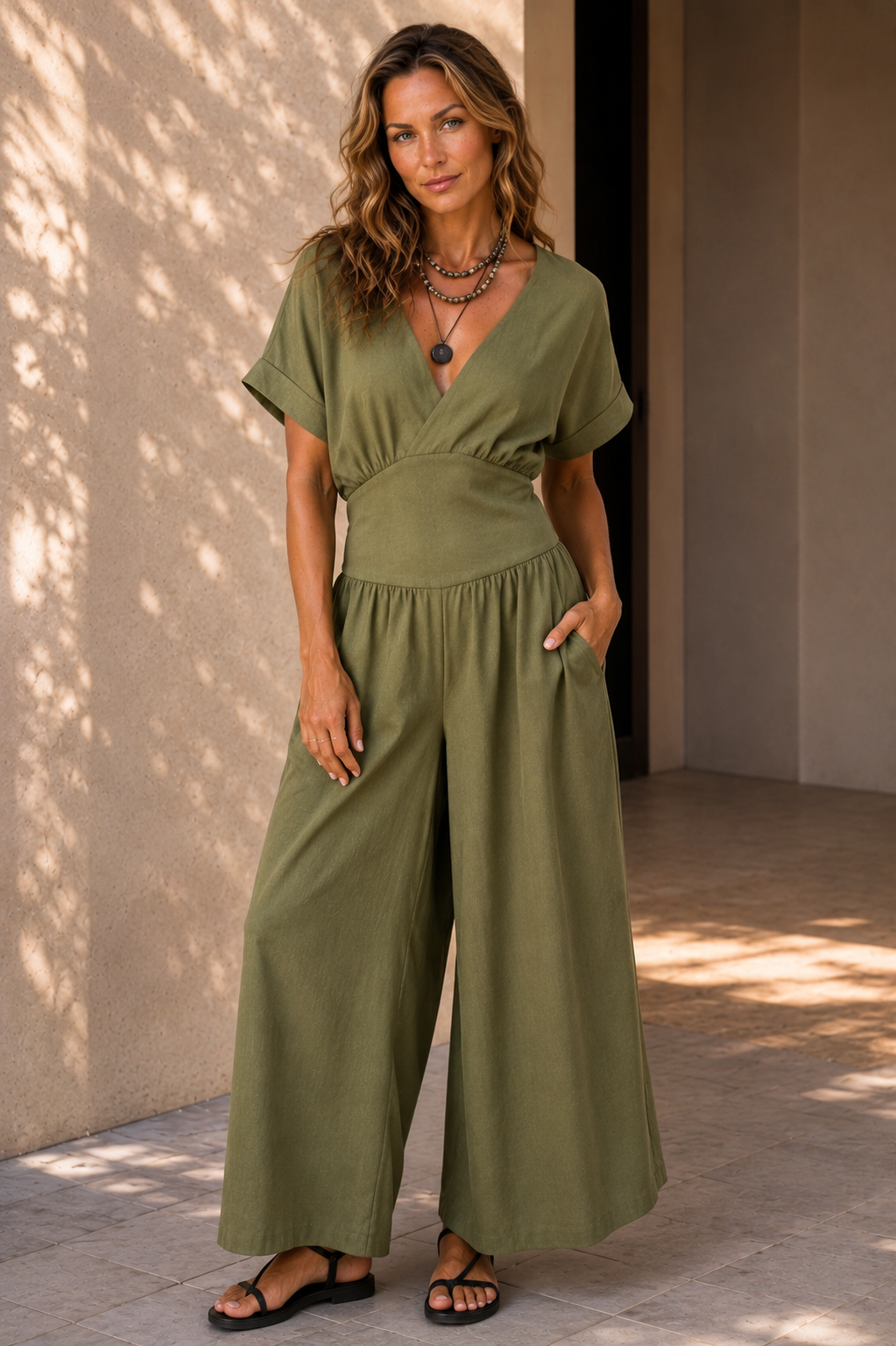 Jumpsuit dames, stretch polyester – foto 8 – Nora Janne