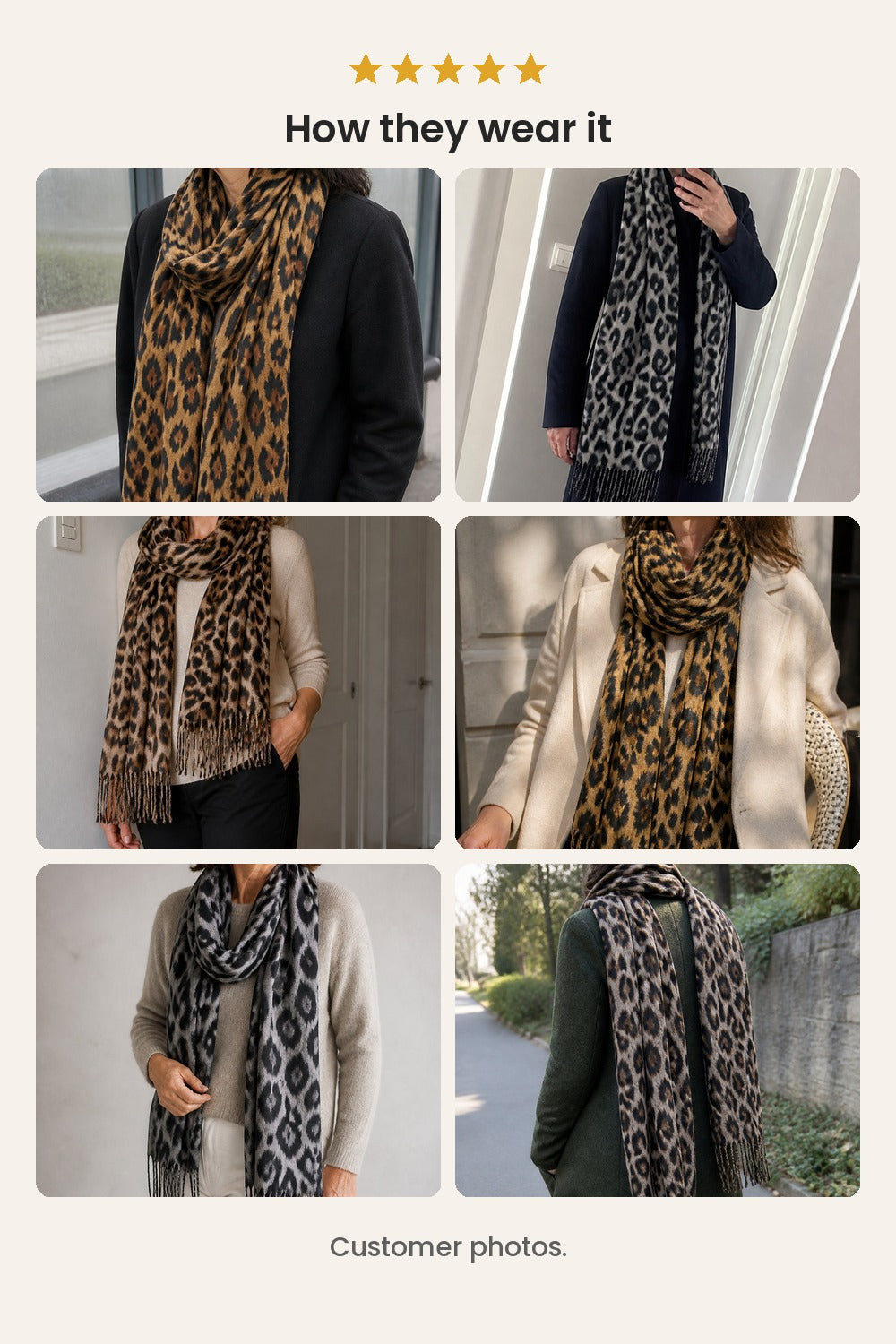Leopard Print Scarf – customer photos