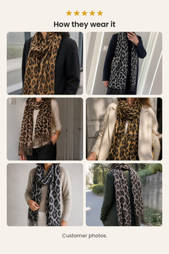[en] Leopard Print Scarf – customer photos