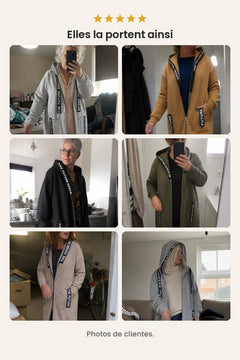 [fr] Long gilet avec capuche – photos de clientes