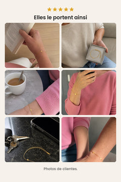 [fr] Bracelet aux trois cœurs dorés – photos de clientes