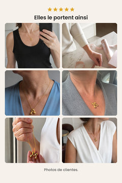 [fr] Collier lettre avec dorure or 18K – photos de clientes