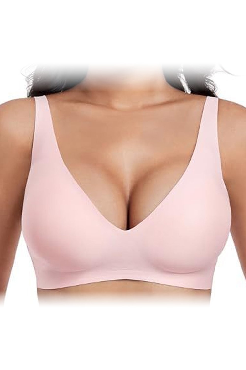 Marit Draadloze Push-up Bh in Roze – vooraanzicht
