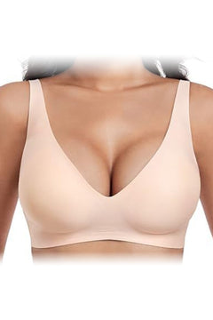 Marit Draadloze Push-up Bh in Beige – vooraanzicht