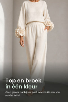 Maud Set met Rozenmouw – verkoopbeeld: top en broek in één kleur