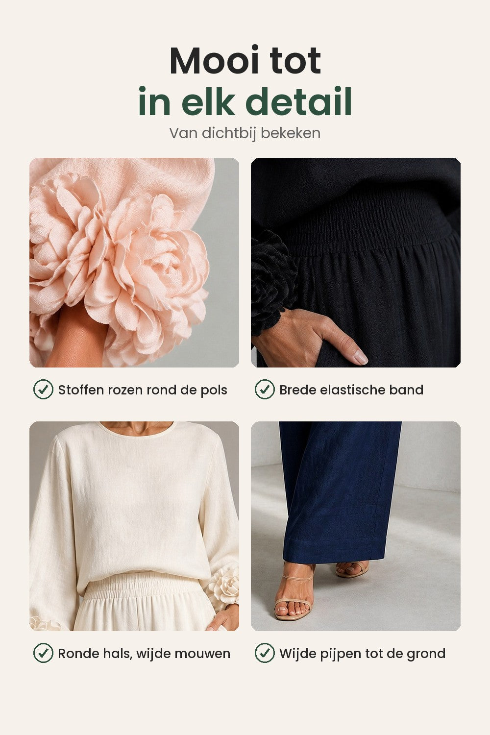 Maud Set met Rozenmouw – verkoopbeeld: details van dichtbij