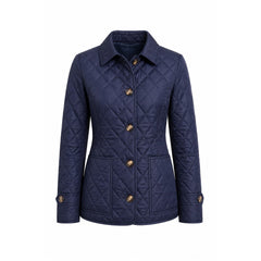 gewatteerd jasje in marineblauw, los op wit