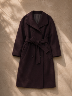 Trenchcoat dames in het cognacbruin, kreukvrije polyester – foto 5 – Nora Janne